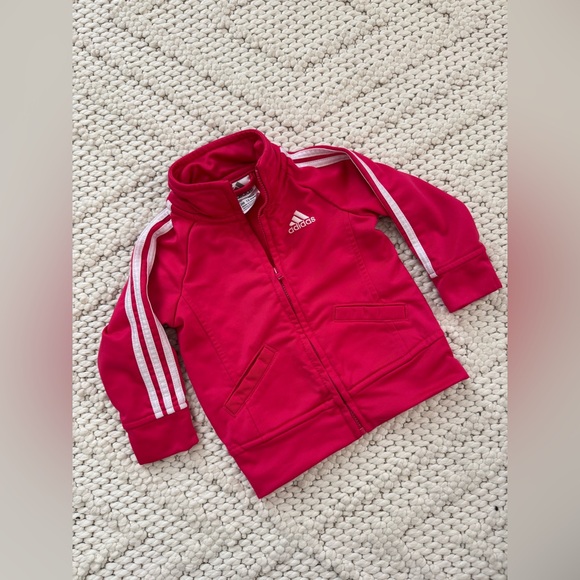 Adidas 12m Pink Zip-Up Track Jacket - Picture 1 of 4